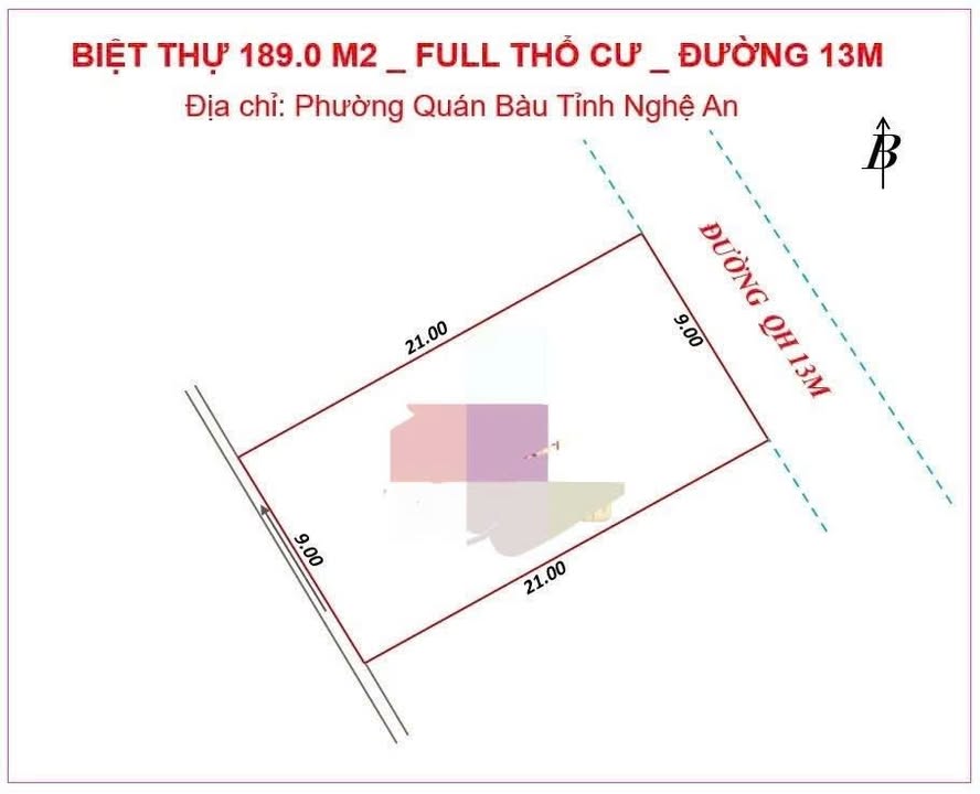 Đất biệt thự Quán Bàu Vinh 189m² - Vị trí đẹp, đầu tư sinh lời!