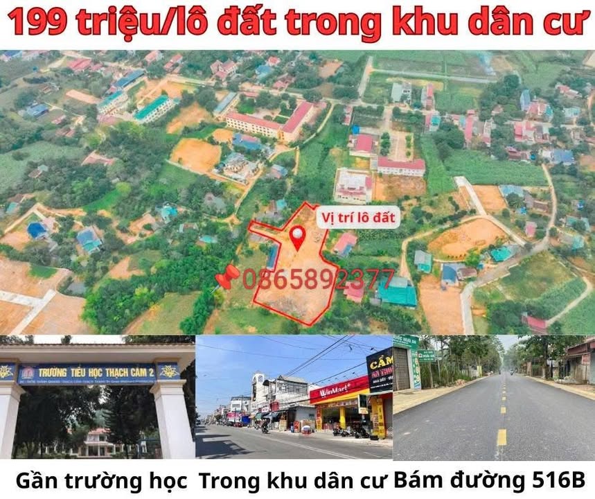 Đất nền Thạch Cẩm 100m² giá 170 triệu - Cơ hội đầu tư hấp dẫn!