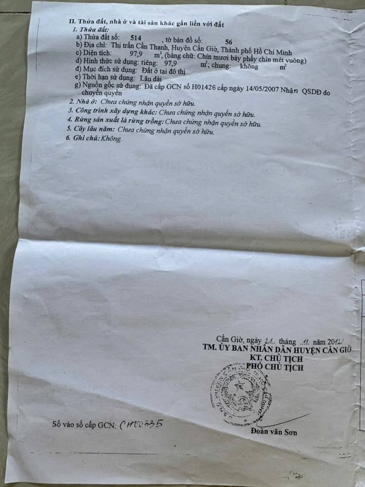 Đất nền Cần Giờ 660m² giá 33 tỷ - Cơ hội đầu tư tuyệt vời!