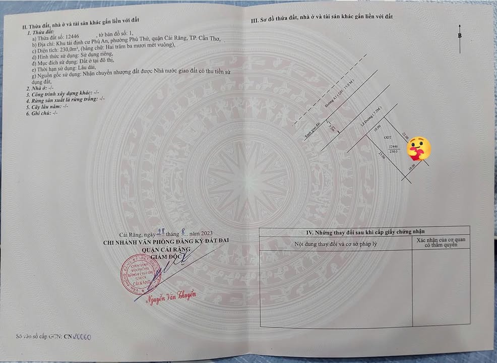 Bán đất nền biệt thự Phú An Cái Răng 230m² giá 7.9 tỷ - Cơ hội vàng đầu tư!