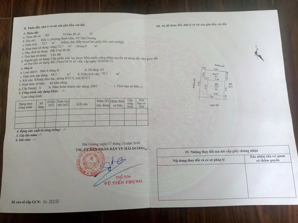 Bán đất tặng nhà 2 tầng phố Điện Biên Phủ 72m² giá 2 tỷ - Sổ hồng chính chủ!