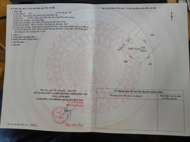 Đất thổ cư Cư Bao, Buôn Hồ 480m² - Giá chỉ 739.2 triệu!