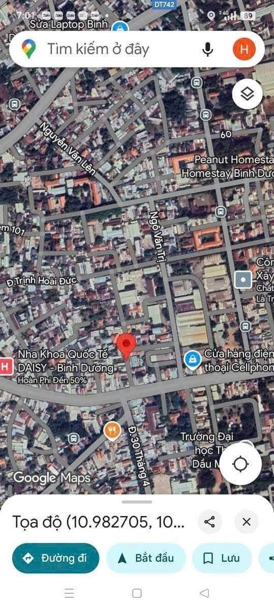 Đất thổ cư Phú Lợi Thủ Dầu Một 384m² - Vị trí đẹp gần ngã ba Nam Sanh!