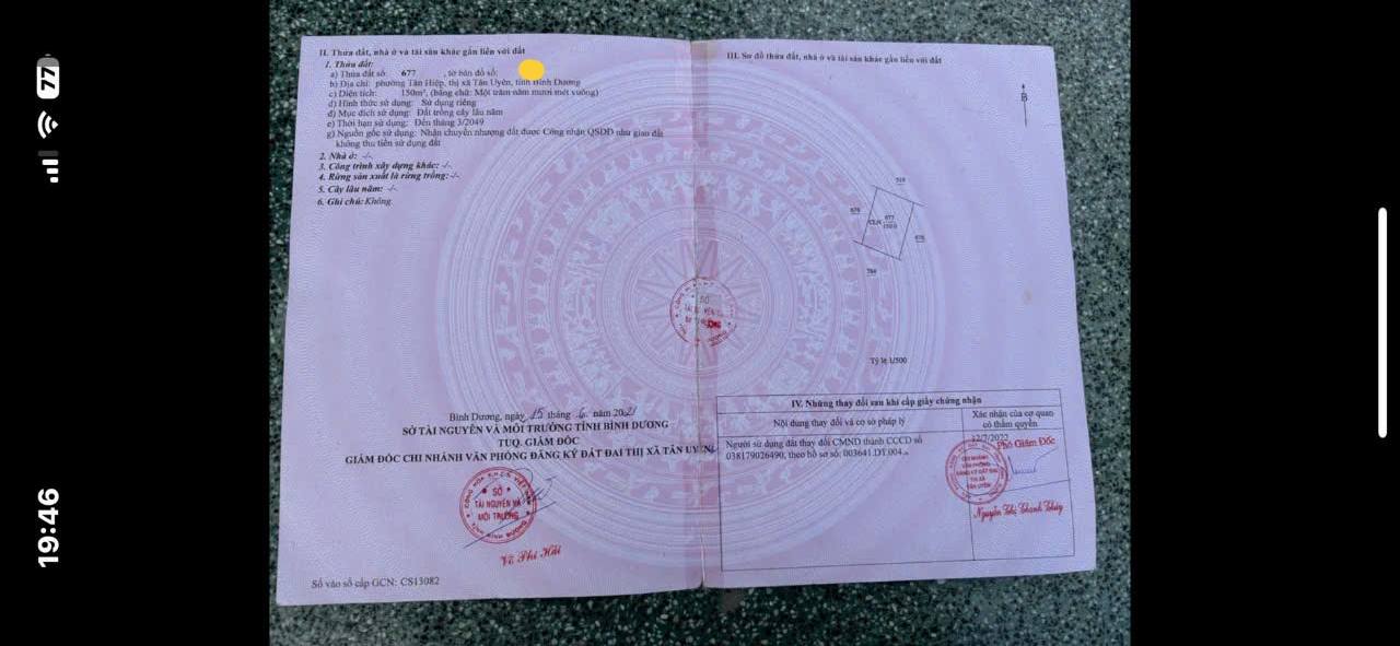 Đất Tân Hiệp, Tân Uyên 150m² giá 1.65 tỷ - Đầu tư sinh lời hấp dẫn!