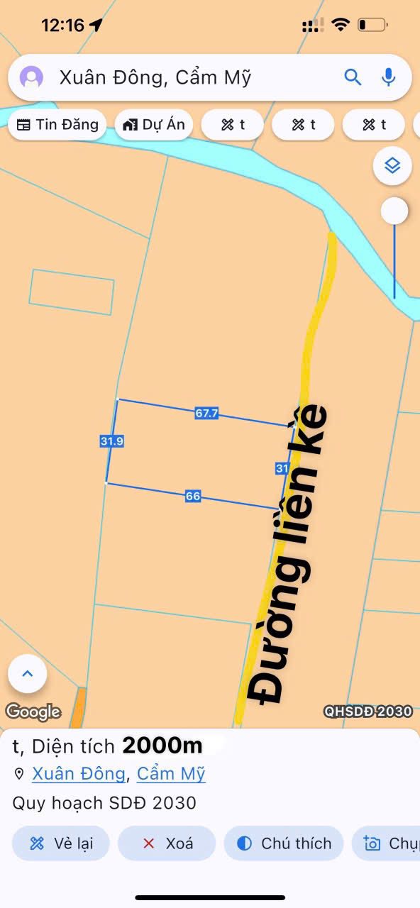 Đất thổ cư xã Xuân Tây, Cẩm Mỹ 2000m² giá 1.1 tỷ - Đầu tư lý tưởng!