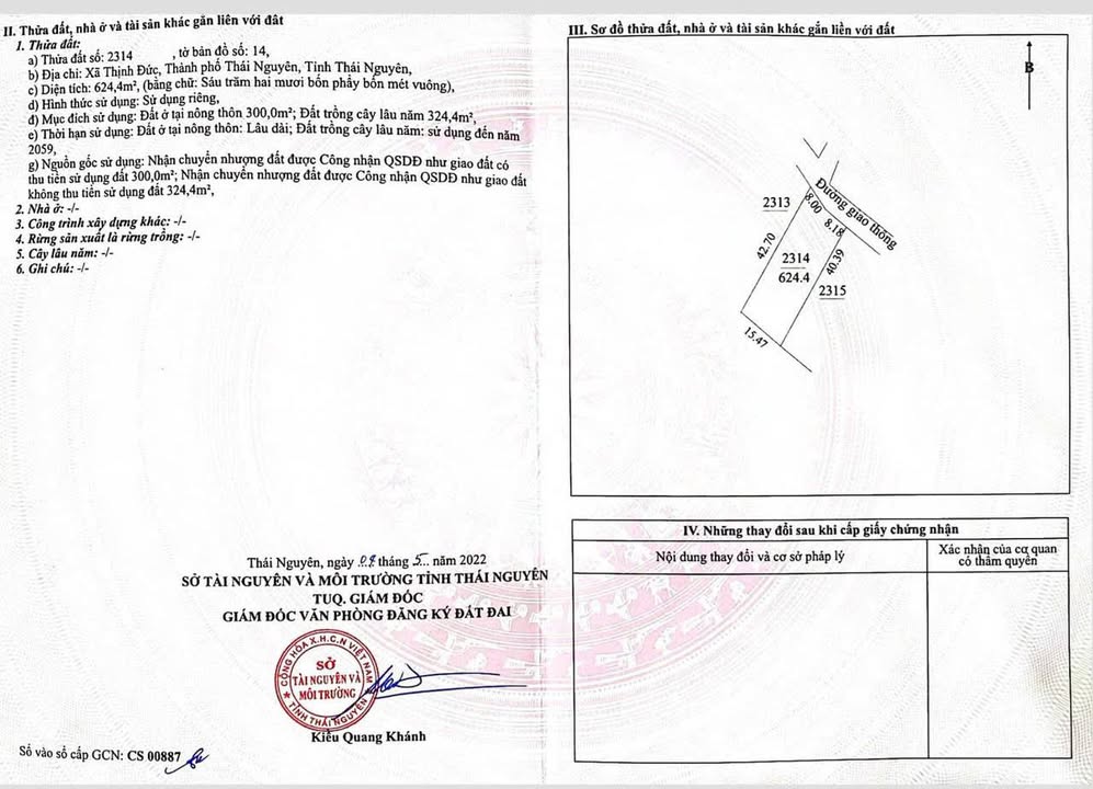 Đất thổ cư 616m² tại xóm Đầu Phần, Thái Nguyên - Cơ hội đầu tư tuyệt vời!