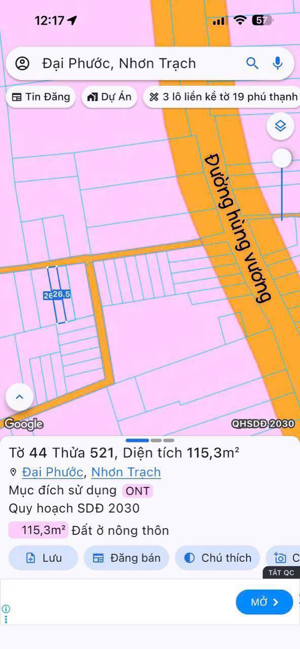 Đất thổ cư Phú Đông Nhơn Trạch 115m² giá 2.07 tỷ - Sổ đỏ chính chủ, bớt lộc!