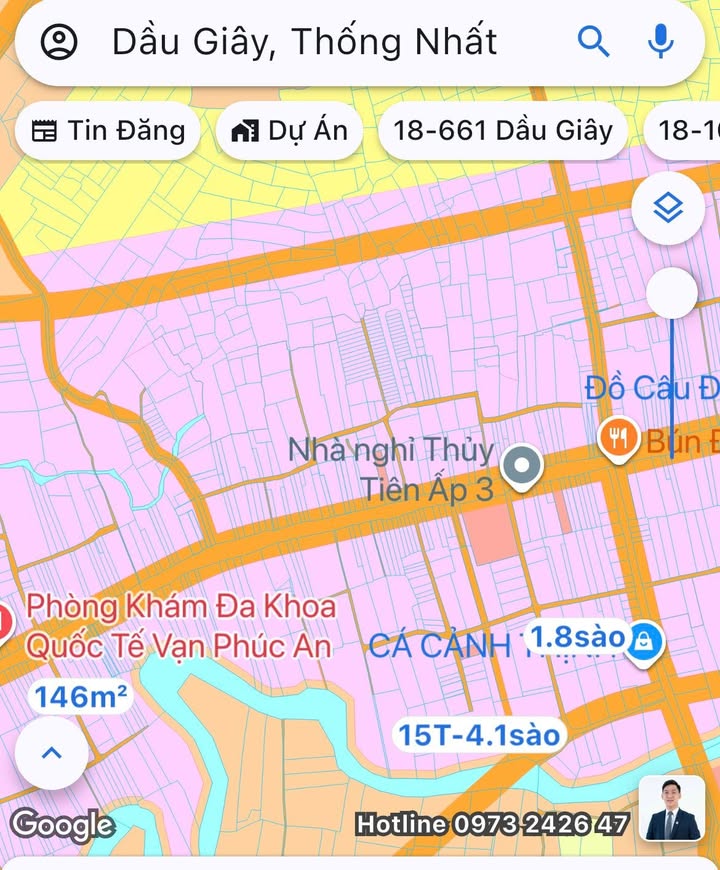 Đất nền Dầu Giây, Đồng Nai 402m² giá 3.1 tỷ - Mặt tiền đường lớn DT769, gần Sân Bay Long Thành!