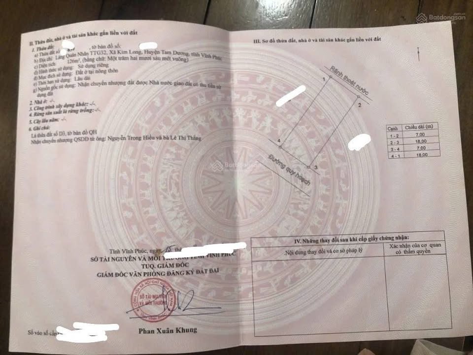 Đất nền 126m² tại Kim Long, Tam Dương - Vị trí đắc địa, giá thỏa thuận!