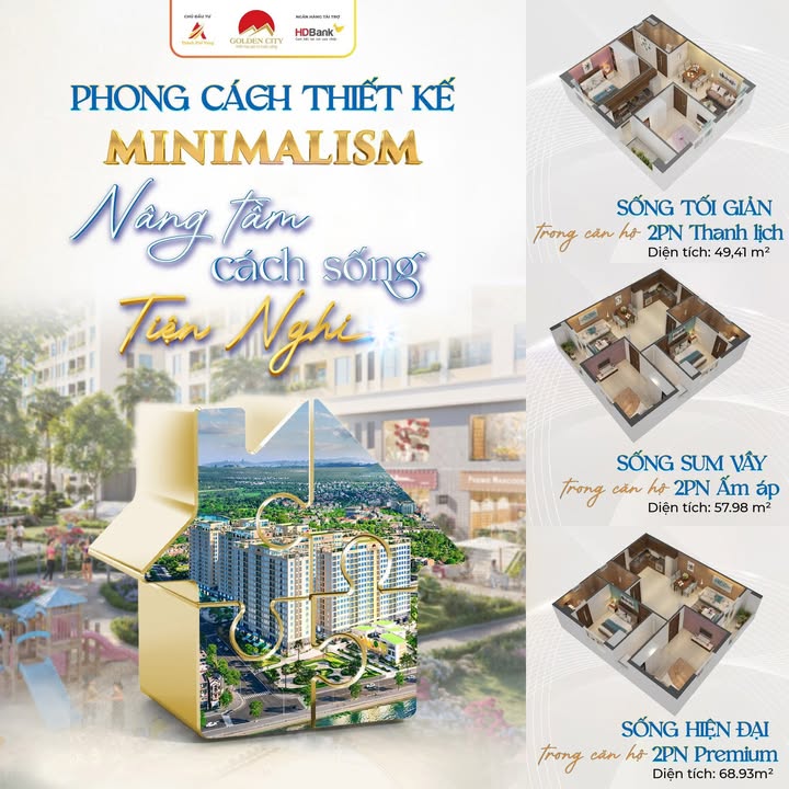 Căn hộ Golden City Tây Ninh 65m² giá 1.1 tỷ - View Núi Bà Đen tuyệt đẹp!