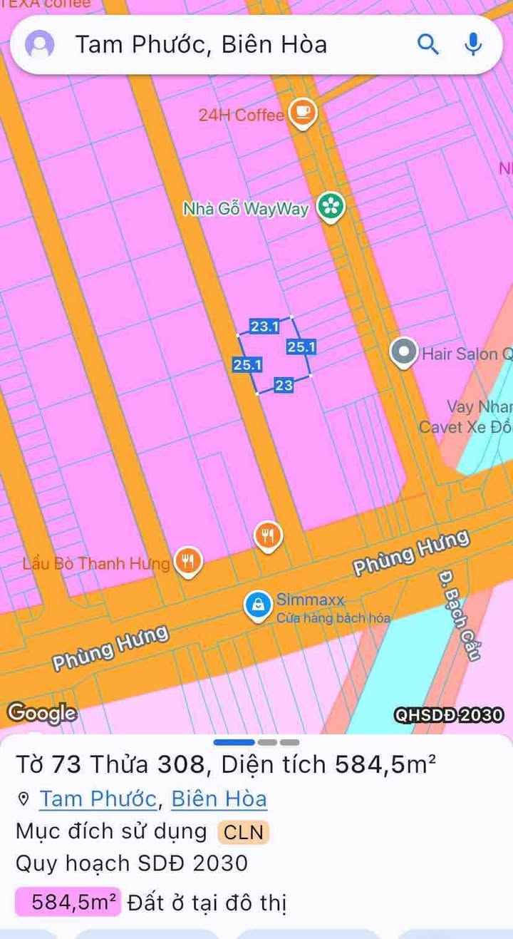 Đất nền Tam Phước, Biên Hòa 584m² giá 5 tỷ - Vị trí cực hiếm gần khu Lẩu Bò Khánh Hưng!