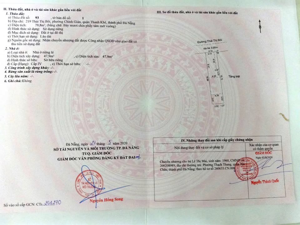 Bán đất mặt tiền Thái Thị Bôi 80m² giá 8 tỷ - Đầu tư sinh lời ngay!