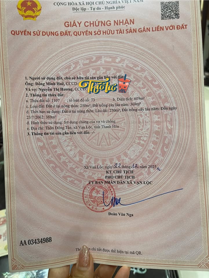 Đất nền Đa Lộc, Hậu Lộc 480m² - Đường ô tô vào tận nơi!