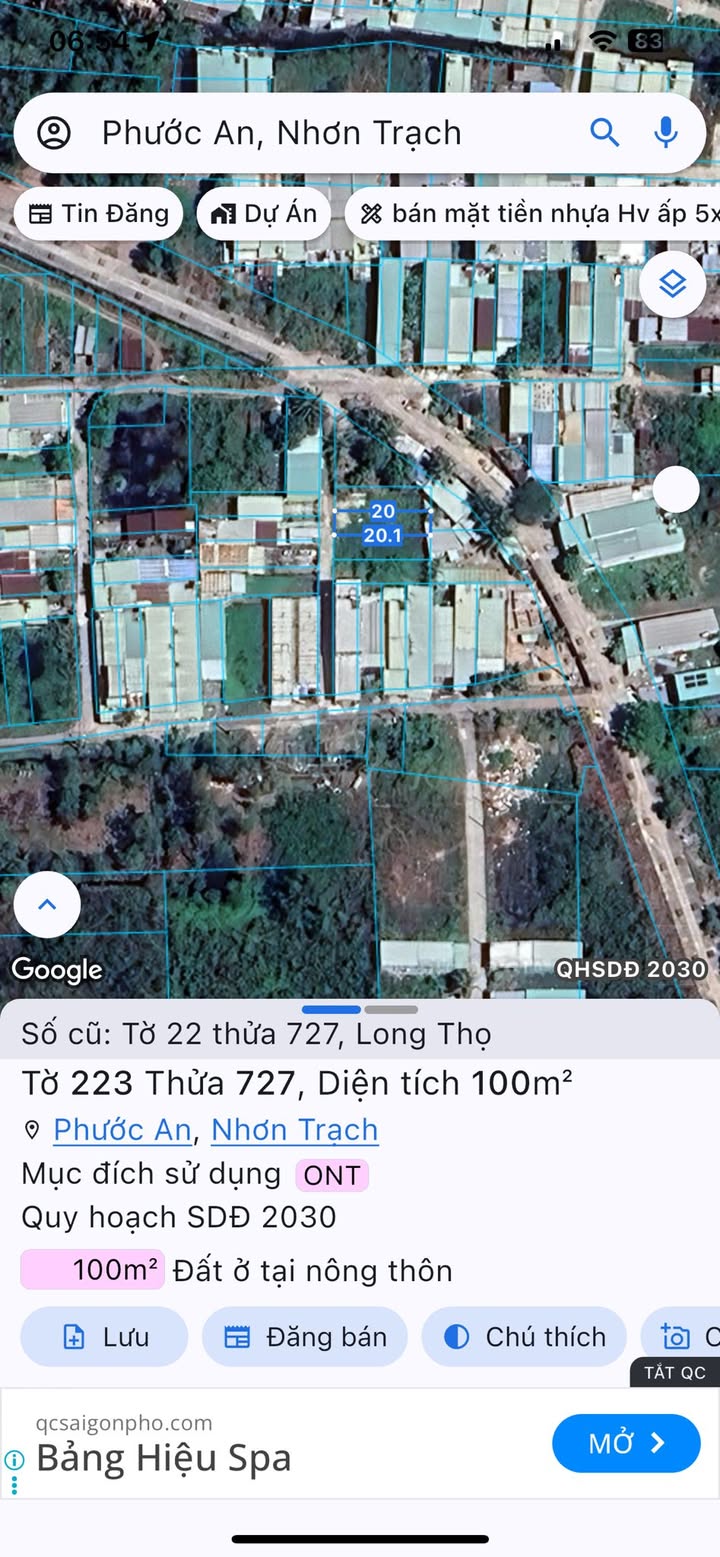 Đất nền ấp 3, xã Long Thọ, Nhơn Trạch 90m² giá 1.3 tỷ - Cơ hội đầu tư tuyệt vời!