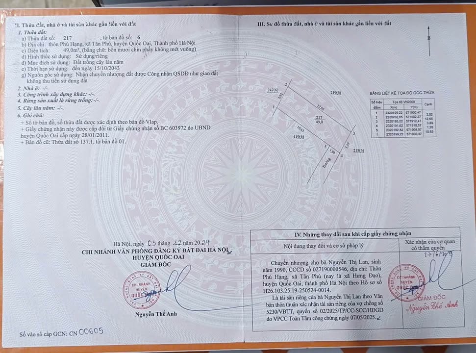 Đất nền xã Hưng Đạo Quốc Oai 44m² giá thỏa thuận - Cơ hội đầu tư hấp dẫn!