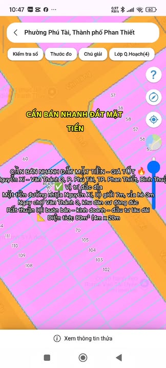 Đất mặt tiền Nguyễn Xí, Phú Tài 80m² giá 1.7 tỷ - Cơ hội đầu tư không thể bỏ qua!