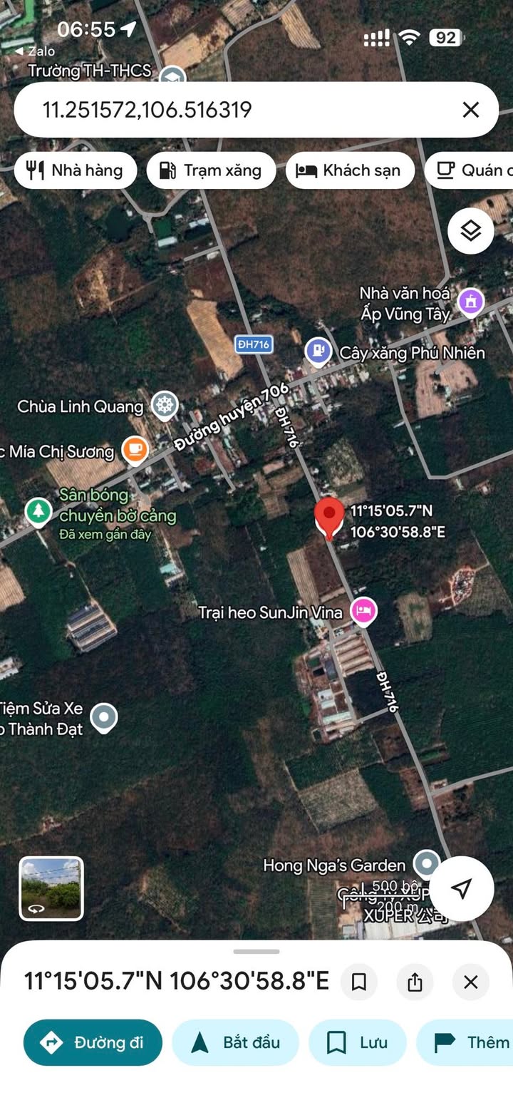 Đất Long Tân mặt tiền đường DH716 600m² giá 1.5 tỷ - Cơ hội đầu tư tuyệt vời!