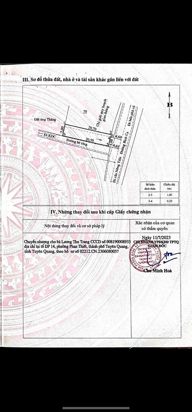 Đất ở Tuyên Quang 102m² giá 2.5 tỷ - Pháp lý rõ ràng, an tâm đầu tư!