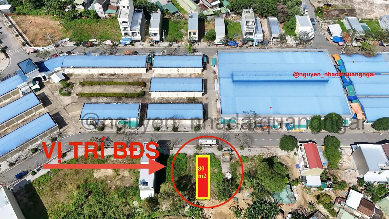 Đất nền dự án Chợ Hàng Rượu Quảng Ngãi 80m² giá 2 tỷ - Hạ tầng hoàn thiện, pháp lý rõ ràng!