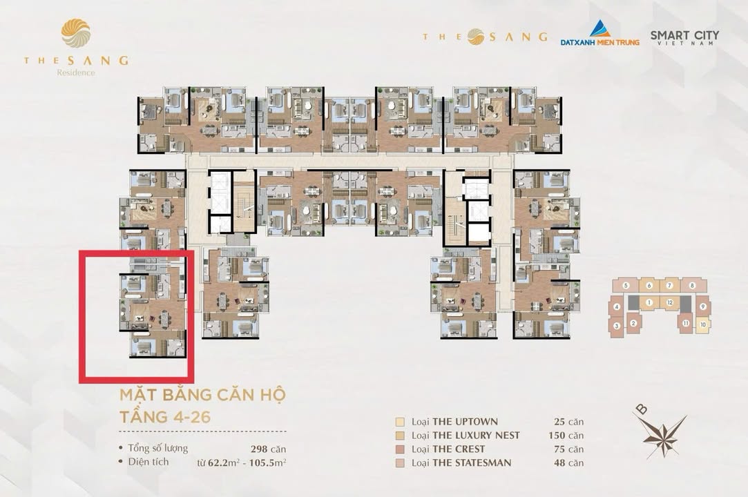 Căn hộ The Sang Đà Nẵng 77m² giá thỏa thuận - View biển siêu đẹp!