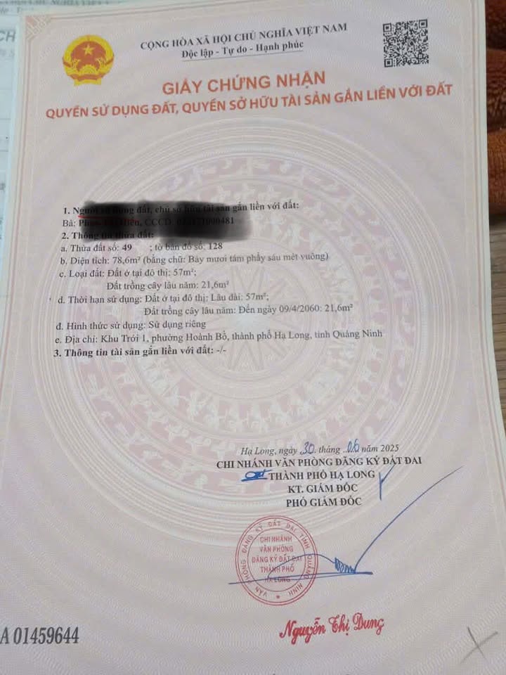 Nhà cấp 4 Hoành Bồ 78m² giá 2.6 tỷ - Cơ hội đầu tư hấp dẫn!