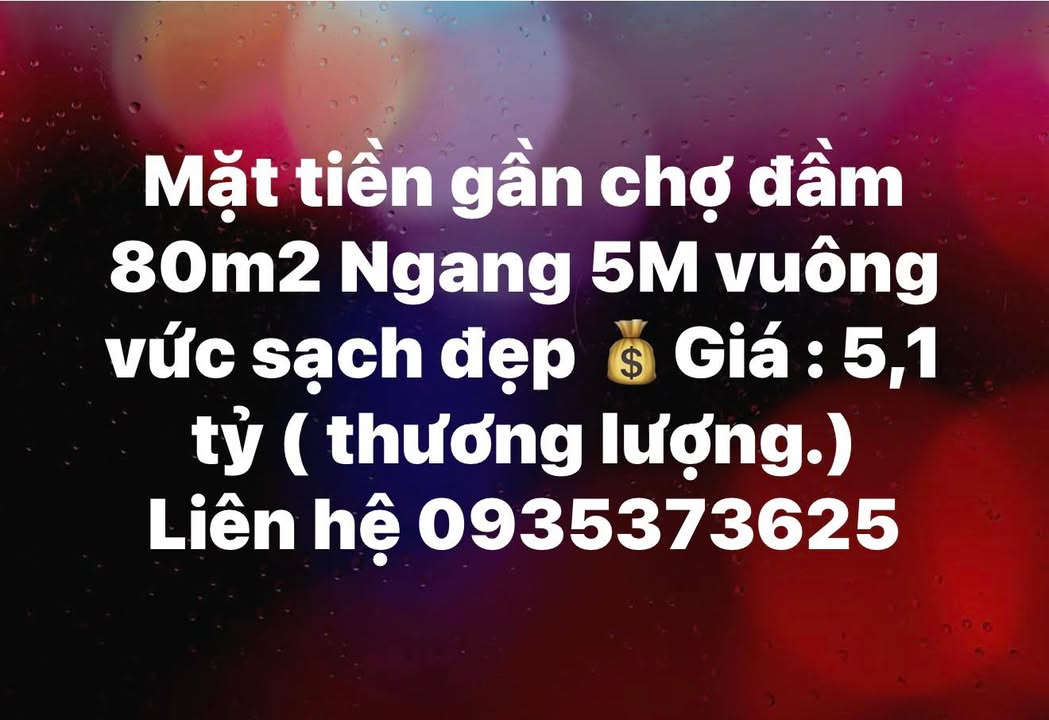 FrontHouse đường Hoàng Hoa Thám, Quy Nhơn 80m² giá 5.1 tỷ - Mặt tiền gần chợ Đầm