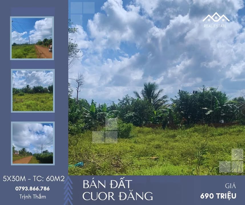 Đất thổ cư Cưor Đăng 150m² giá chỉ 690 triệu - Cơ hội đầu tư tuyệt vời!