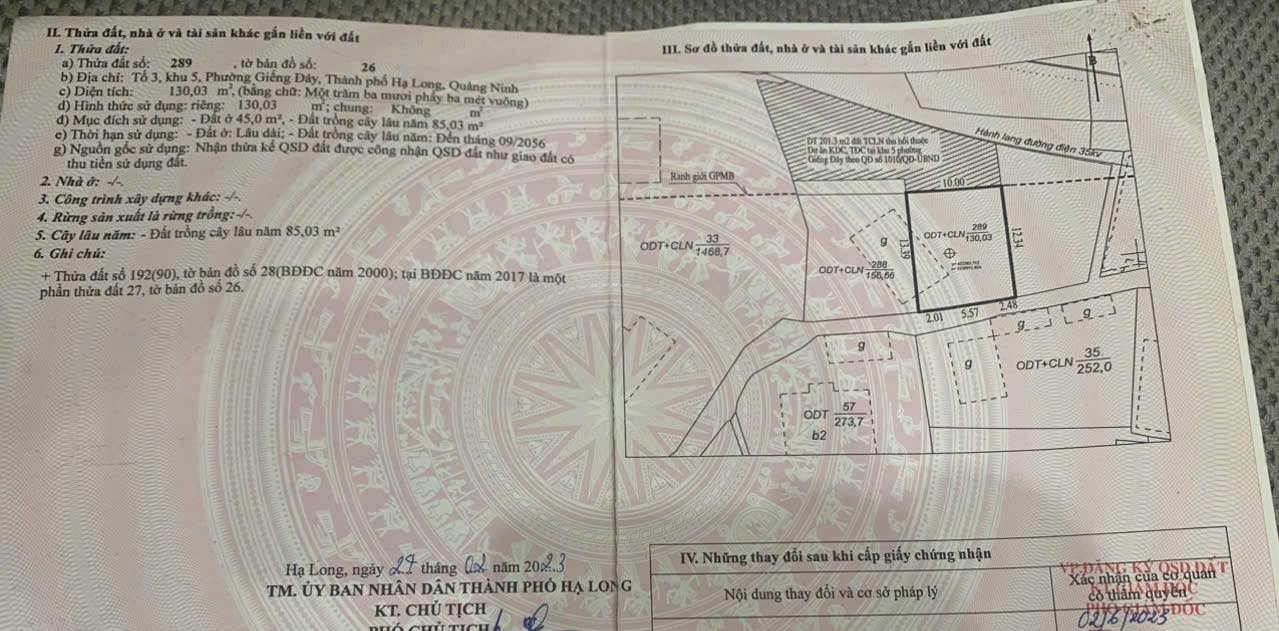 Đất nền phường Giếng Đáy Hạ Long 130m² giá 3 tỷ - Vị trí vàng cho đầu tư!