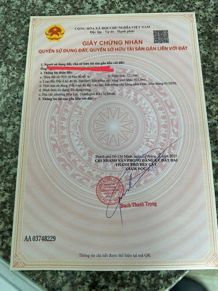 Đất nền Chơn Thành 737.1m² giá 5 tỷ - Đầu tư sinh lời ngay!