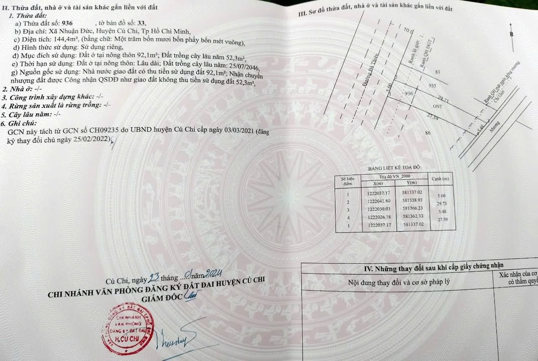 Đất mặt tiền đường Bà Thiên, xã Nhuận Đức, 150m² - Vị trí buôn bán đắc địa!