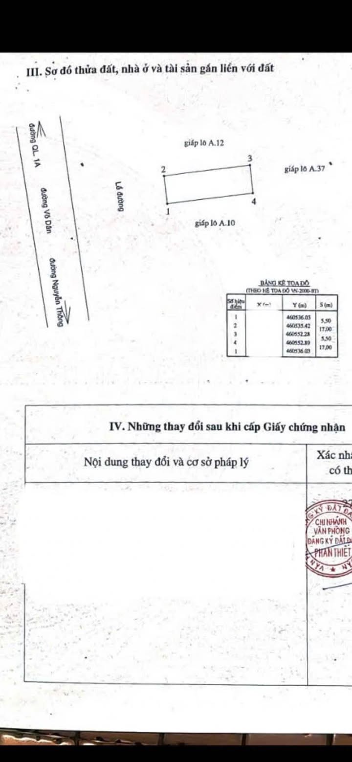Lô Đất Thổ Cư Mặt Tiền Võ Dân 93.5m² Giá 2.6 Tỷ - View Sông Thoáng Mát!