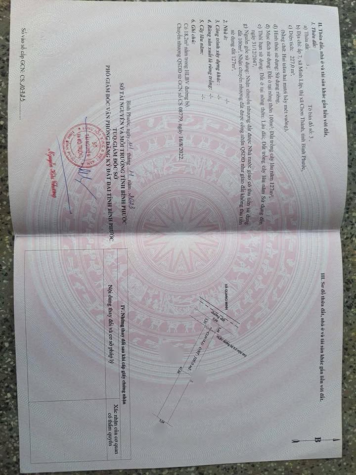 Đất thổ cư 225m² đường DT756 Chơn Thành - Giá chỉ 300 triệu!