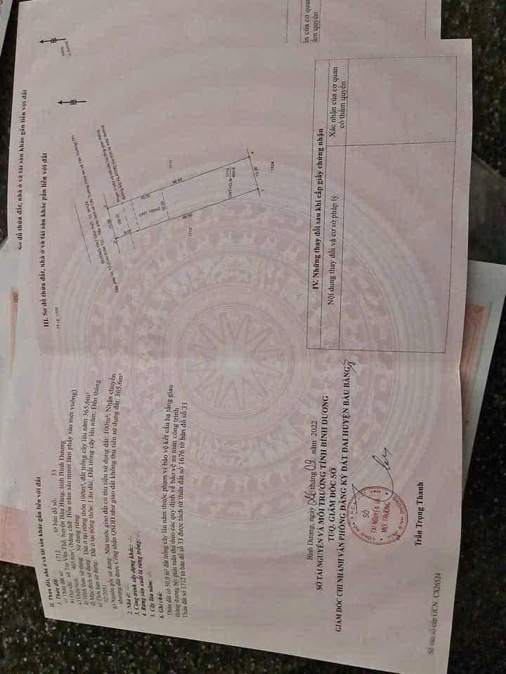 Đất nền Bàu Bàng 460m² giá 1.85 tỷ - Cơ hội đầu tư hấp dẫn!