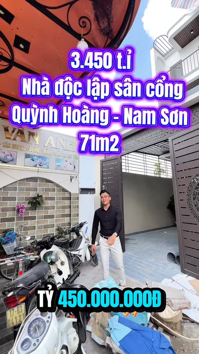 Nhà riêng đường Quỳnh Hoàng, Nam Sơn, An Dương 71m² giá 3.4 tỷ - Chính chủ bán gấp!