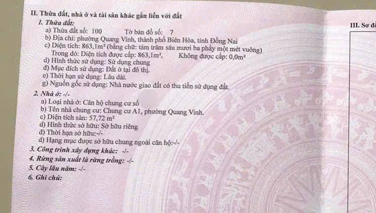 Căn hộ Chung cư A1 Quang Vinh 58m² giá 1.5 tỷ - Sẵn sàng vào ở ngay!