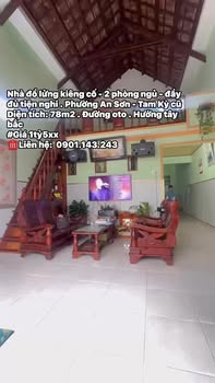 Nhà đổ lửng kiên cố tại An Sơn, Tam Kỳ 78m² giá 1.5 tỷ - Đầy đủ tiện nghi, sẵn sàng ở ngay!