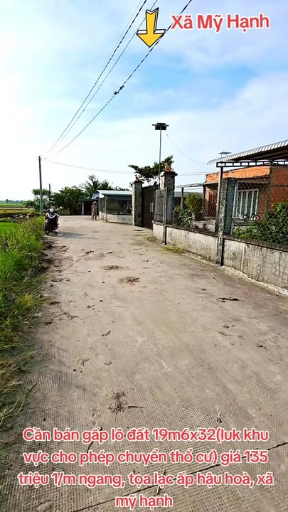 Đất thổ cư xã Mỹ Hạnh, huyện Đức Hòa, 627.2m² giá chỉ 6.171 tỷ - Cơ hội đầu tư tuyệt vời!