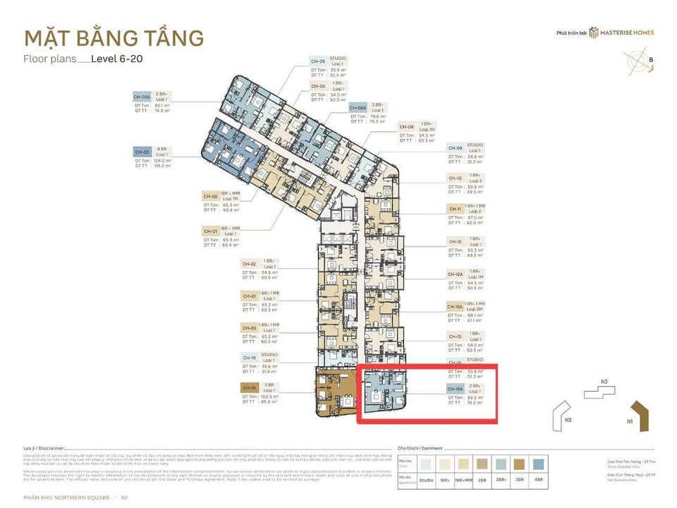 Căn hộ 2PN góc tại Materise Trinity Square Văn Giang 76m² giá 4.734 tỷ - View biển hồ tuyệt đẹp!