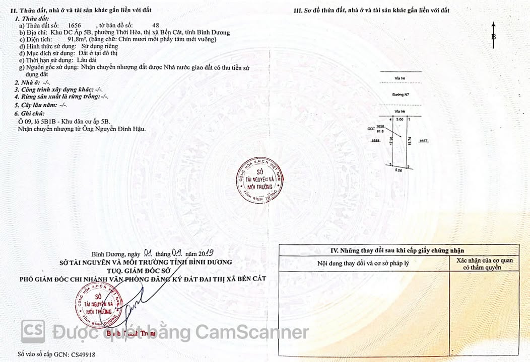 Đất nền 91m² đường N7, phường Mỹ Phước, Bến Cát - Giá 1.4 tỷ, đầu tư sinh lời!