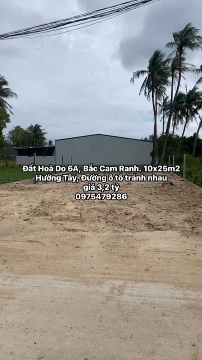 Đất nền Bắc Cam Ranh 250m² giá 3.2 tỷ - Đường ô tô rộng rãi, hướng Tây
