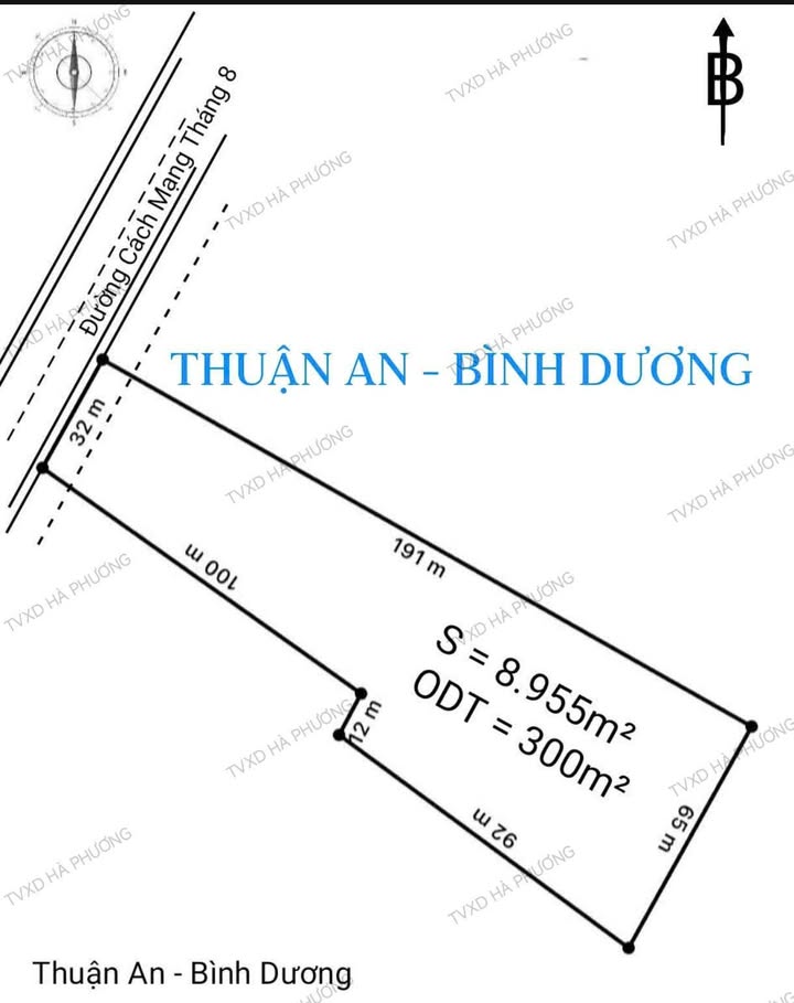Đất nền mặt tiền Cách Mạng Tháng 8, Thuận An, 8955m² - Cơ hội đầu tư sinh lời!