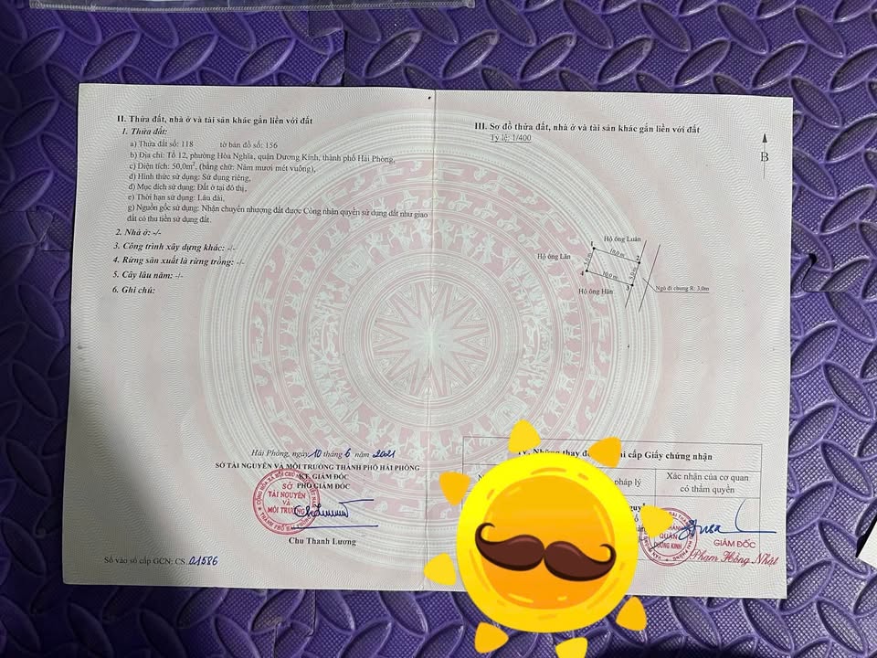 Đất Hòa Nghĩa, Dương Kinh 50m² giá 750 triệu - Ô tô đỗ cửa, sổ hồng chính chủ!