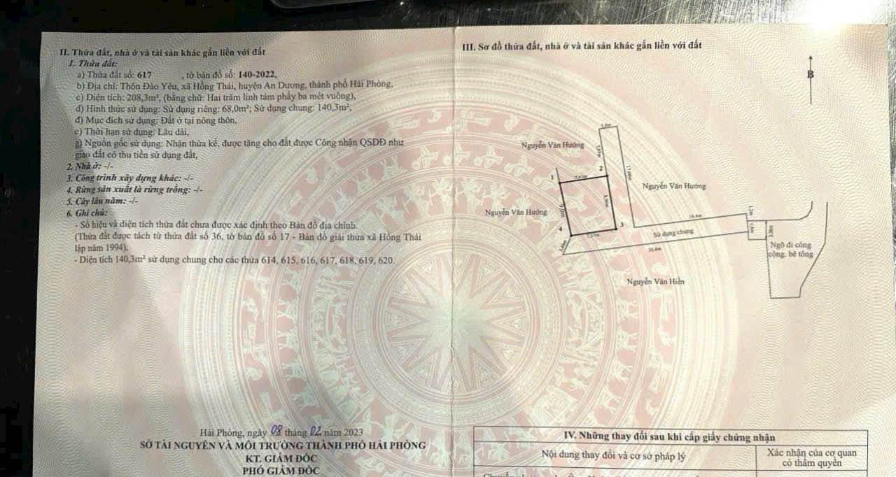 Đất nền Hồng Thái An Dương 68m² giá 1.25 tỷ - Lô góc 2 mặt thoáng!