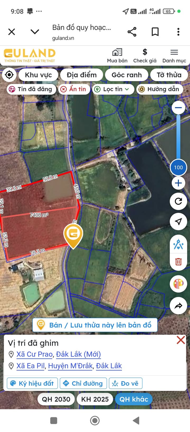 Đất thổ cư Cư Prao, M'Đrắk 7000m² giá 750 triệu - Phong thủy tốt cho nghỉ dưỡng!