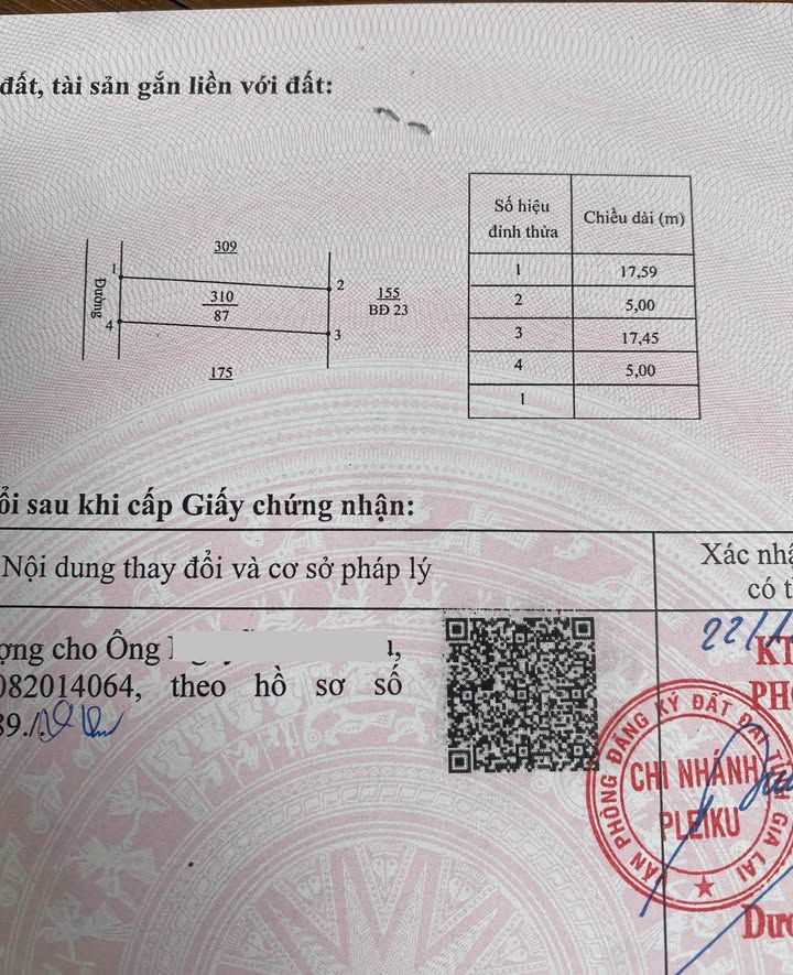 Đất ở Lê Đại Hành, Thống Nhất, Pleiku 87m² giá 600 triệu - Cơ hội đầu tư hấp dẫn!