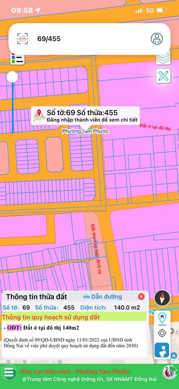 Đất nền khu dân cư Tín Nghĩa Tam Phước 140m² giá chỉ 2.6 tỷ - Sổ riêng thổ cư