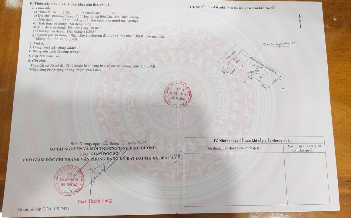 Đất thổ cư Chánh Phú Hòa 300m² giá 1.9 tỷ - Đầu tư sinh lời ngay!