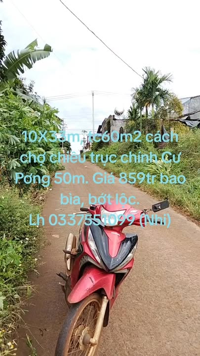 Đất nền Cư Pơng 330m² giá 859 triệu - Gần chợ chiều sầm uất!