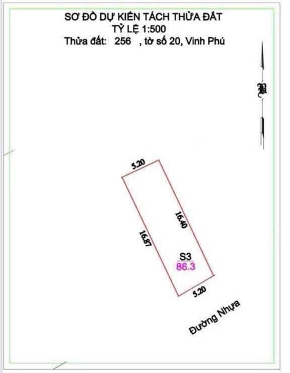 Đất ở Nghi Đức, Vinh 86.3m² giá 3.7 tỷ - Mặt tiền đẹp, hướng Đông Nam!