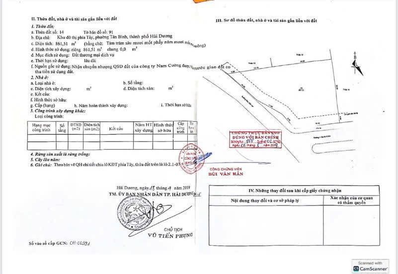 Đất hỗn hợp đường Trường Chinh, Hải Dương 861,5m² - Cơ hội đầu tư hấp dẫn!